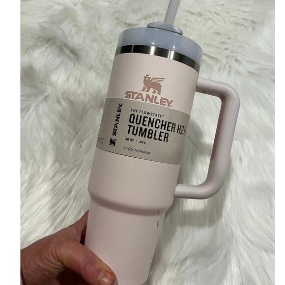 NWT Stanley Quencher H2.0 Flowstate Tumbler W/ Reusable Straw Rose Quartz 30 Oz. - Picture 1 of 7